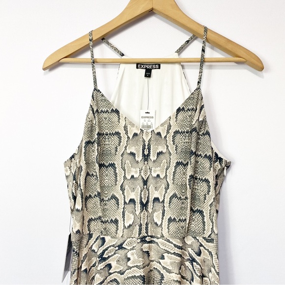 Express Snake Print Strappy A line Dress Size 8 NWT - Picture 2 of 8
